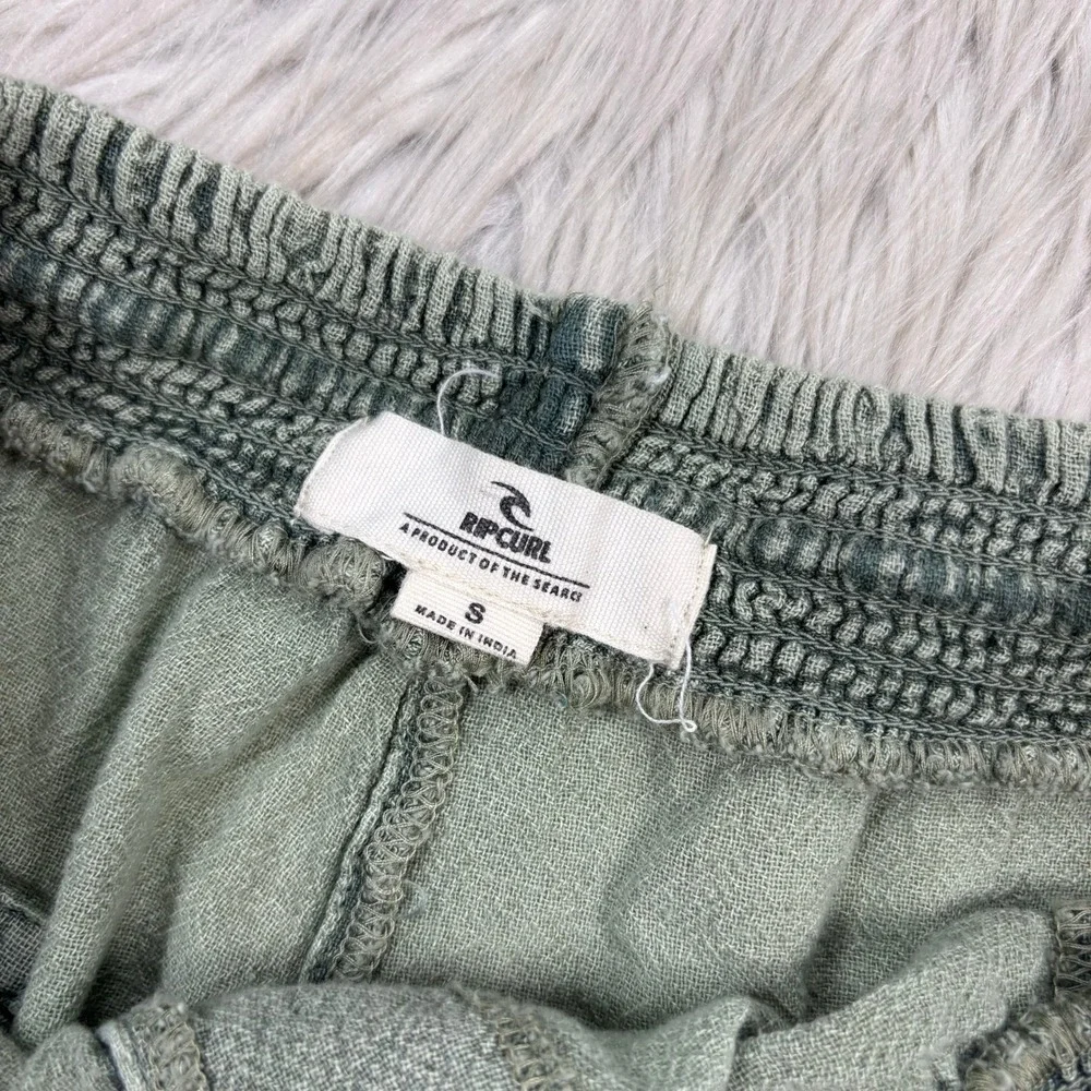Rip Curl Women's S Mineral Green Pull On Shorts Beach Boho Resort
